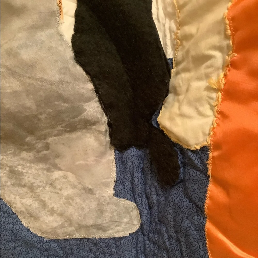 Unique handmade cat, kitties, wall hanging. Hand sewn. Perfect for the cat lover